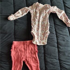 Carter's Floral Pink and Coral Baby Matching Set